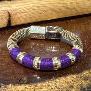 HOLST LEE Magnetic Gold and Purple Bracelet Gift 🎁 Wrapped 1 day ship